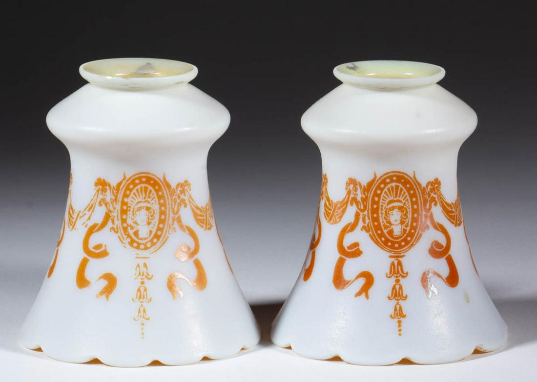 STEUBEN GOLD AURENE ON CALCITE ART GLASS PAIR OF LAMP (1 of 1)