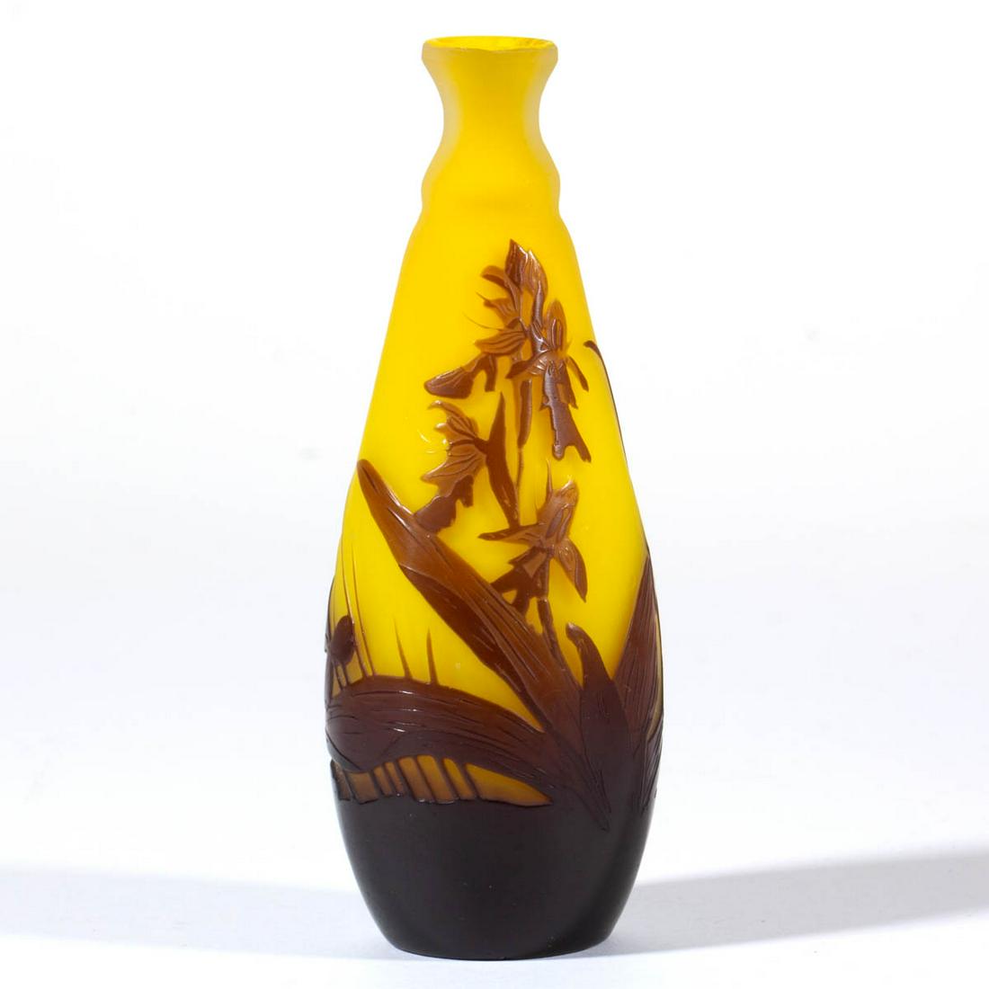 GALLE CAMEO ART GLASS CABINET VASE (1 of 4)