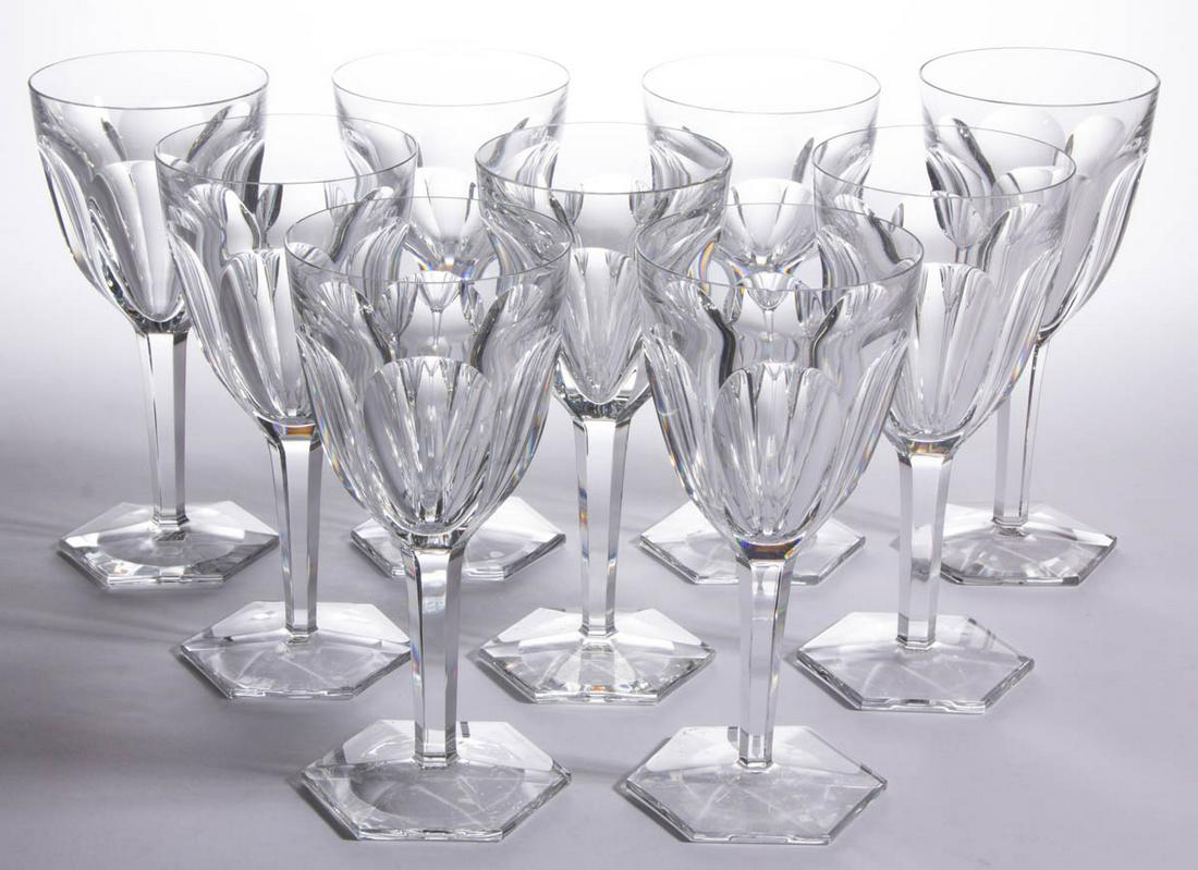 BACCARAT HARCOURT CRYSTAL ART GLASS GOBLETS, LOT OF (1 of 1)