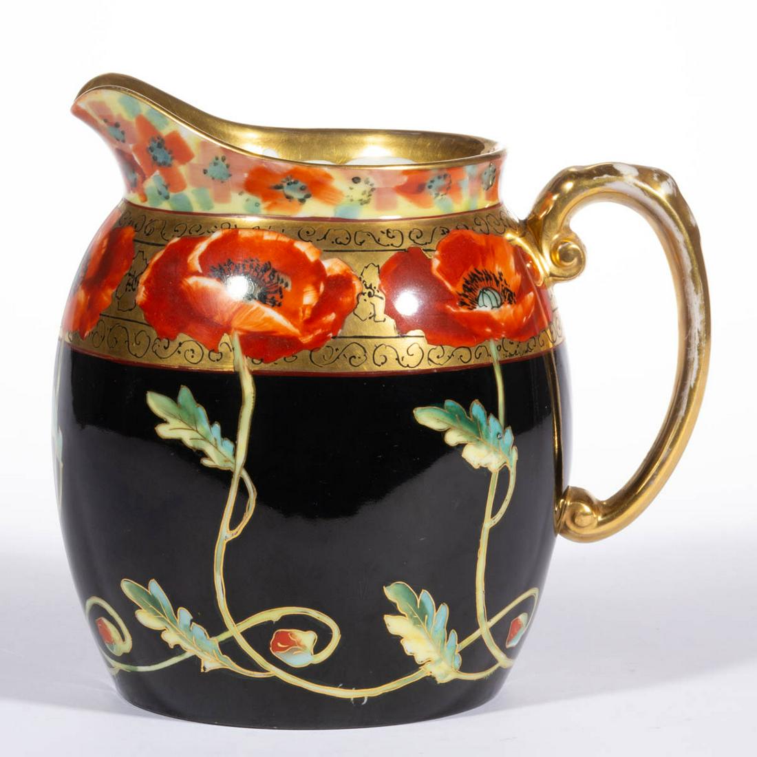 FRENCH LIMOGES PICKARD-DECORATED SIGNED PORCELAIN JUG / (1 of 3)