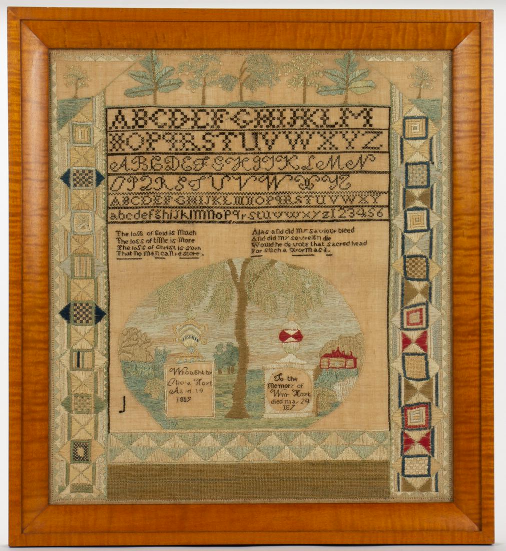 HAVERHILL, MASSACHUSETTS MEMORIAL NEEDLEWORK SAMPLER (1 of 6)