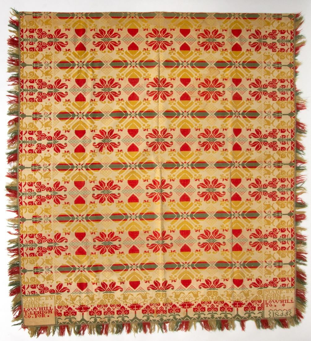 LOWHILL, PENNSYLVANIA SIGNED AND DATED JACQUARD (1 of 6)