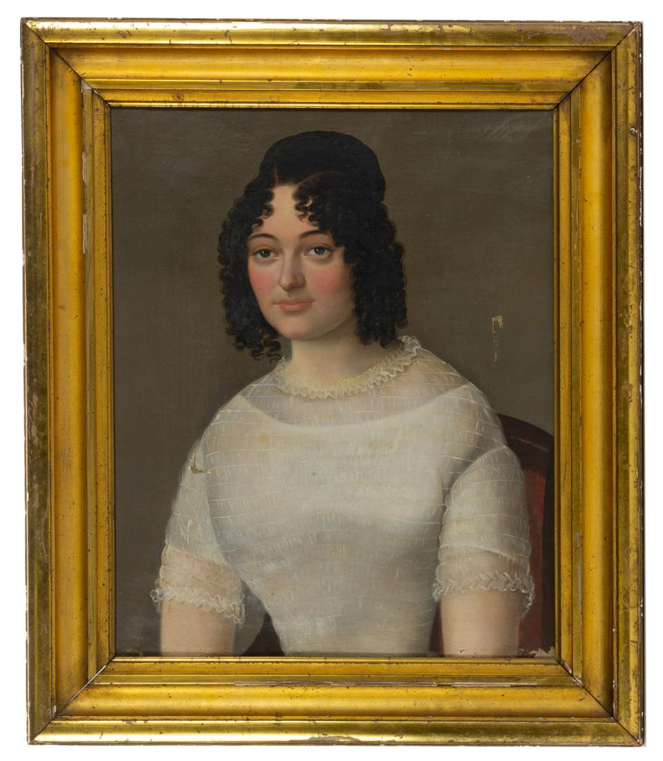 AMERICAN SCHOOL (19TH CENTURY) FOLK ART PORTRAIT (1 of 7)