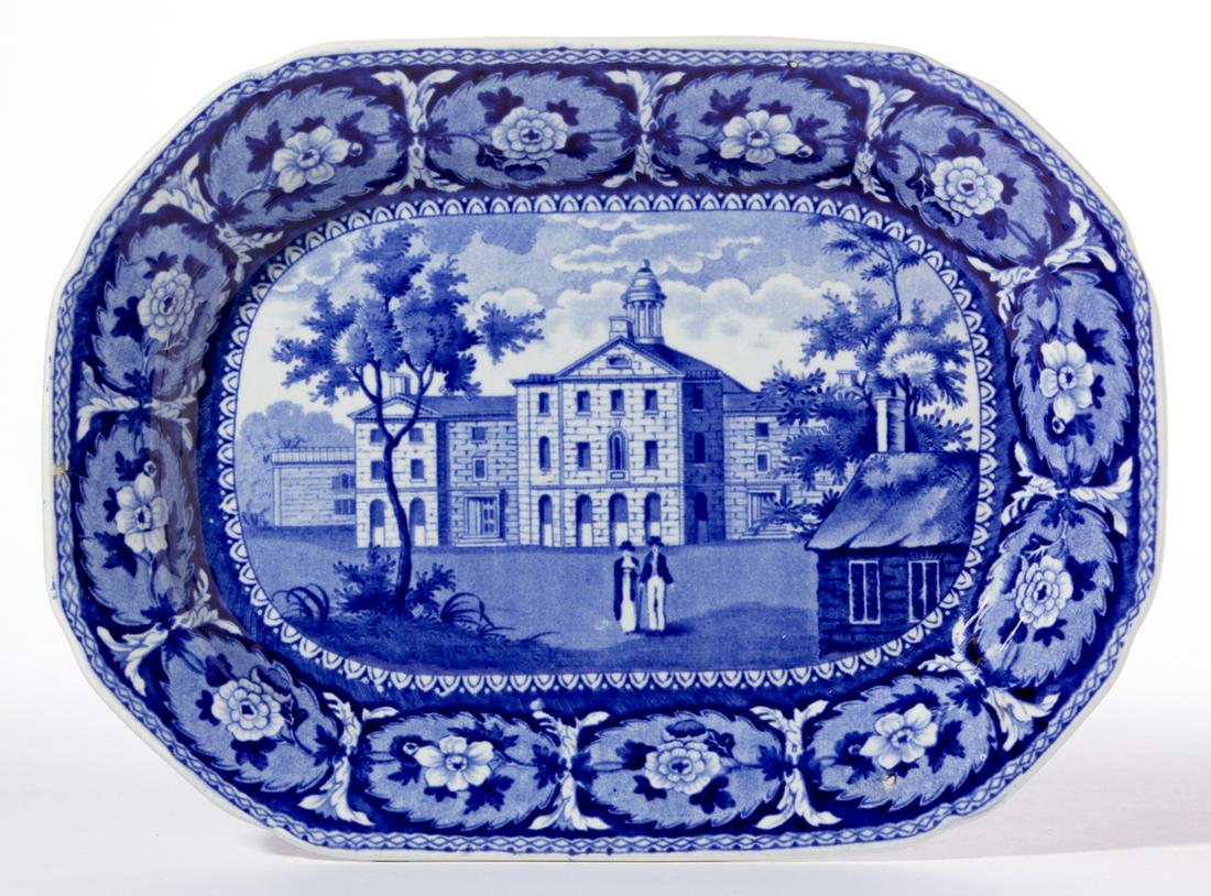 STAFFORDSHIRE AMERICAN VIEW TRANSFER-PRINTED CERAMIC (1 of 2)
