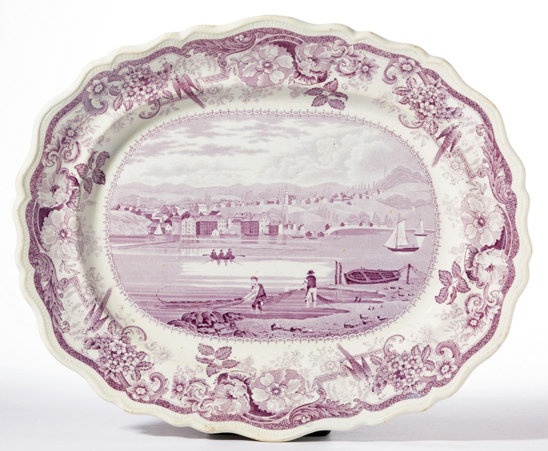 STAFFORDSHIRE AMERICAN VIEW TRANSFER-PRINTED CERAMIC (1 of 2)