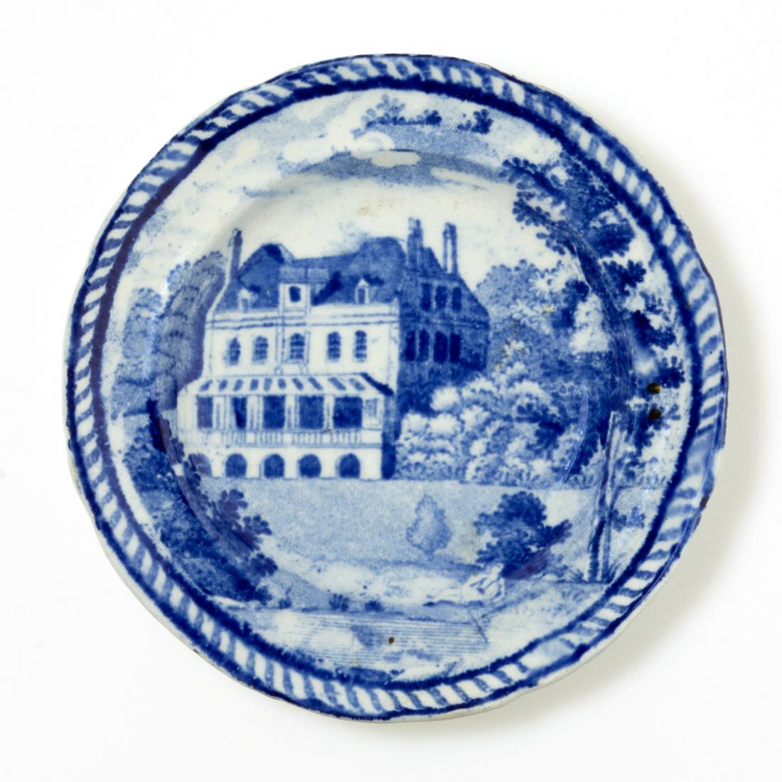 STAFFORDSHIRE ENGLISH VIEW TRANSFER-PRINTED CERAMIC CUP (1 of 4)