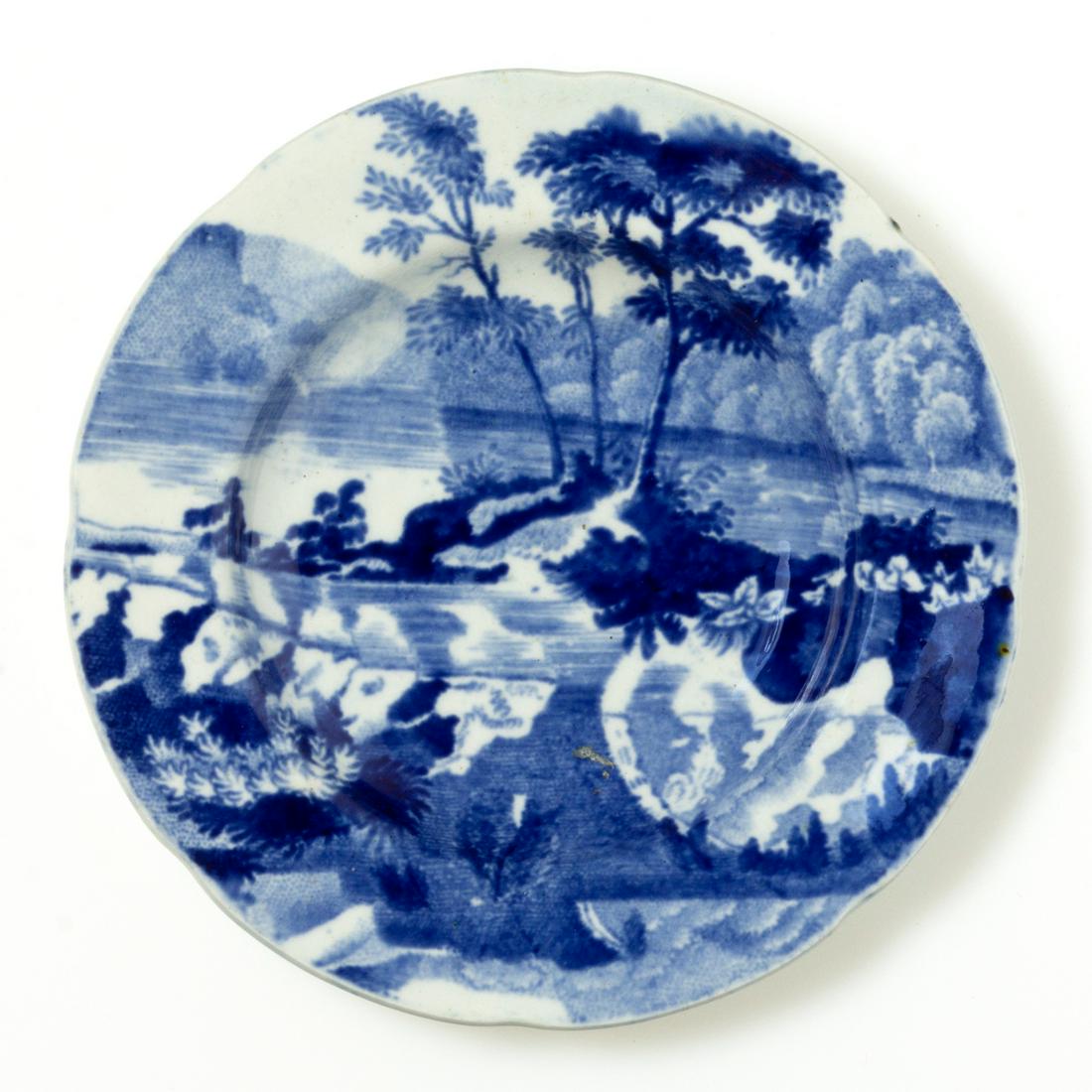 STAFFORDSHIRE DOUBLE TRANSFER-PRINTED CERAMIC CUP (1 of 4)