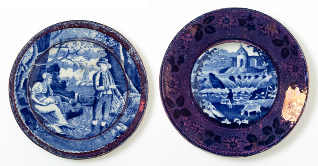 STAFFORDSHIRE BRITISH MOTIF TRANSFER-PRINTED CERAMIC (1 of 5)