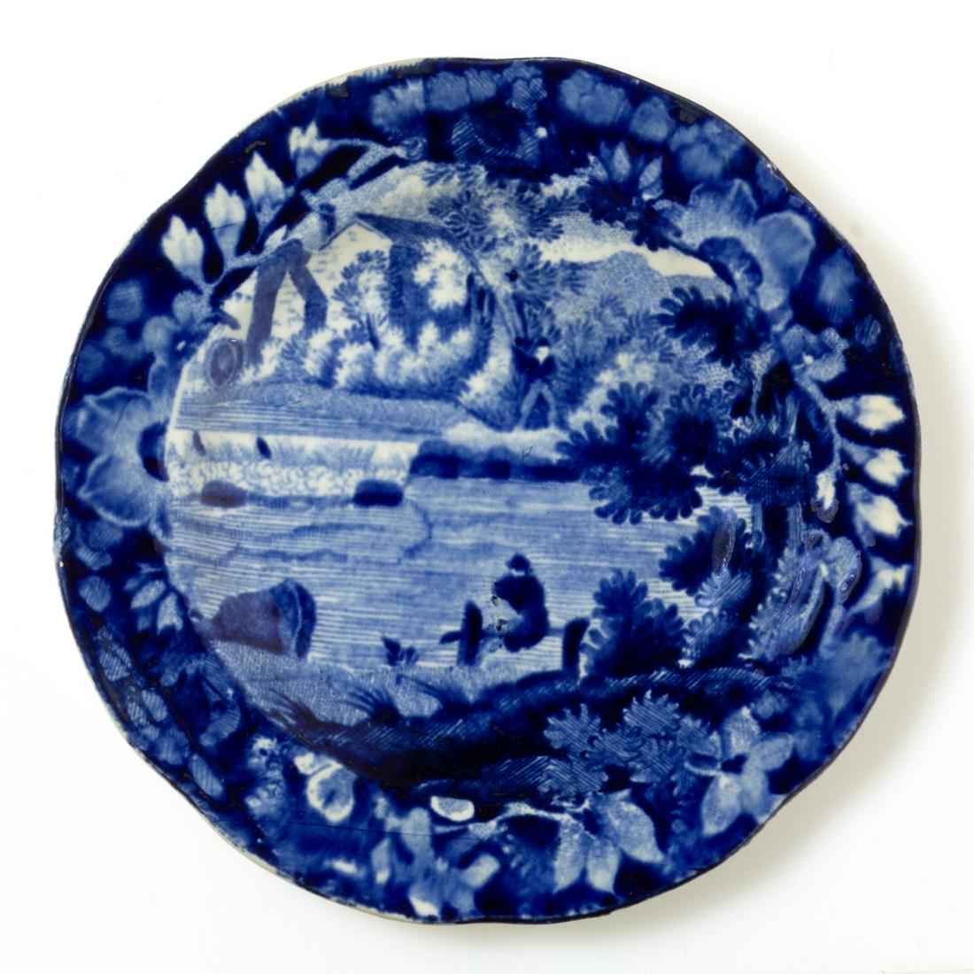 STAFFORDSHIRE BRITISH VIEW TRANSFER-PRINTED CERAMIC CUP (1 of 4)