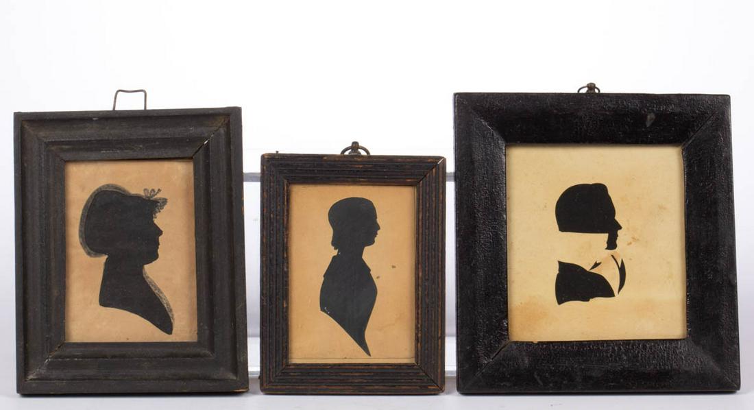 FOLK ART CUT SILHOUETTES, LOT OF THREE (1 of 5)