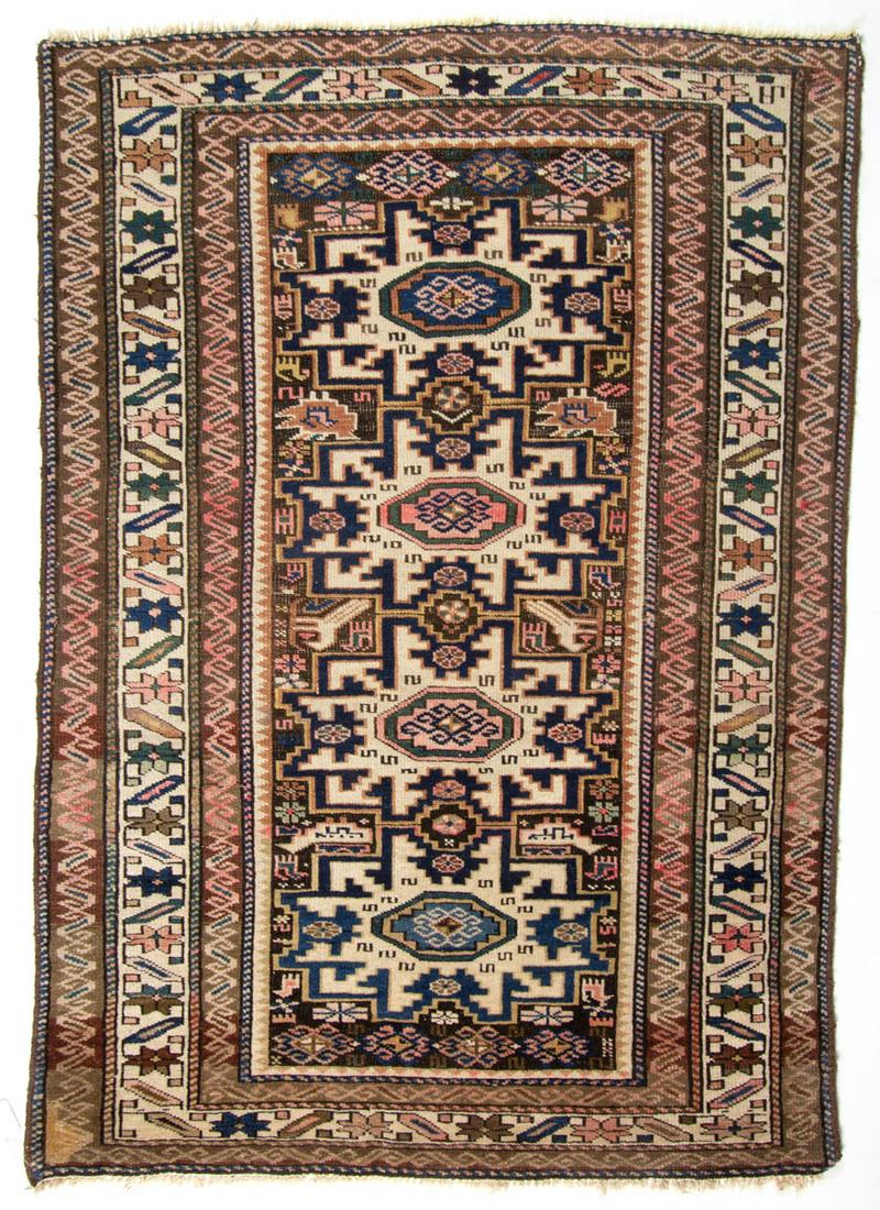 ANTIQUE KAZAK ORIENTAL SCATTER RUG (1 of 4)
