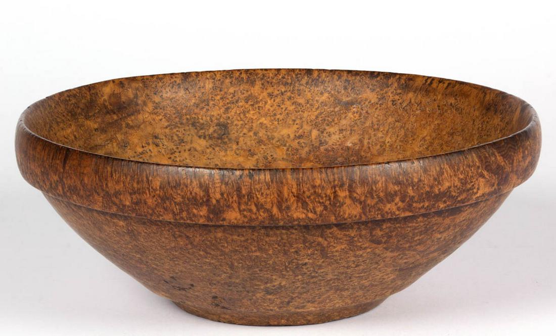 AMERICAN TURNED BURL TREENWARE BOWL (1 of 6)