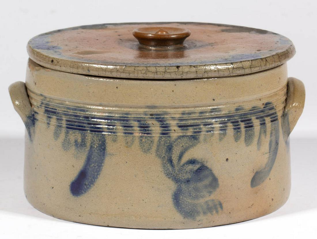 BALTIMORE, MARYLAND DECORATED STONEWARE CAKE CROCK WITH (1 of 6)