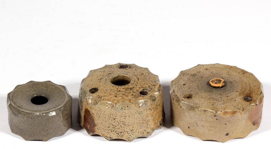 NORTHEASTERN STONEWARE INKSTANDS / INKWELL, LOT OF (1 of 4)