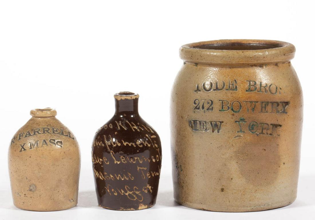 AMERICAN STAMPED / INSCRIBED STONEWARE DIMINUTIVE (1 of 4)