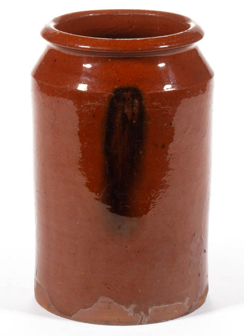 PENNSYLVANIA DECORATED EARTHENWARE / REDWARE JAR (1 of 4)