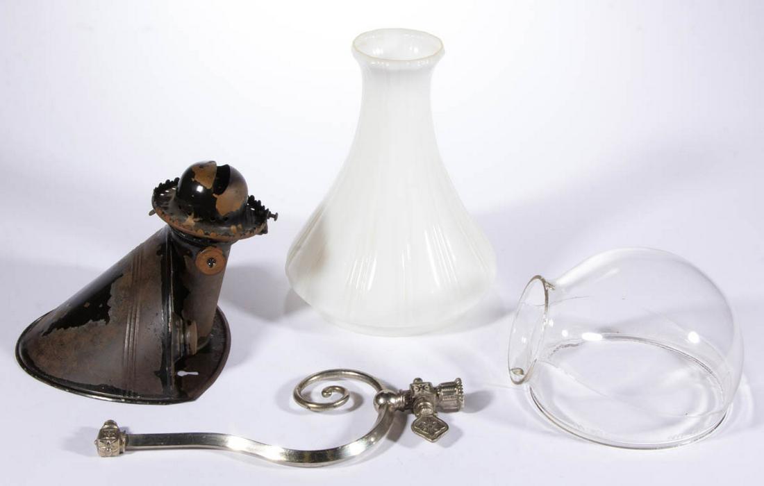 ANGLE LAMP CO. METAL KEROSENE WALL CONE LAMP (1 of 1)