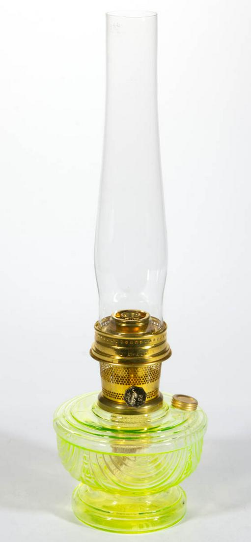 ALADDIN REISSUE FOOTED DRAPE KEROSENE PEDESTAL SHELF (1 of 1)