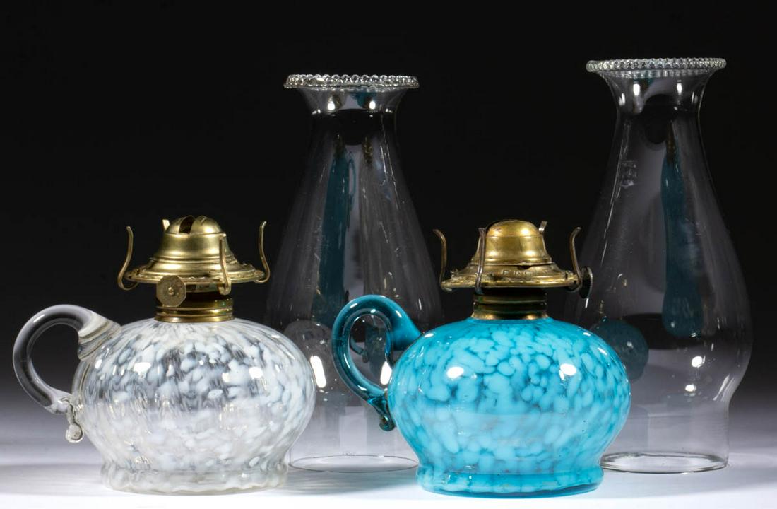 RIB-OPTIC WITH SPATTER KEROSENE FINGER LAMPS, LOT OF (1 of 1)