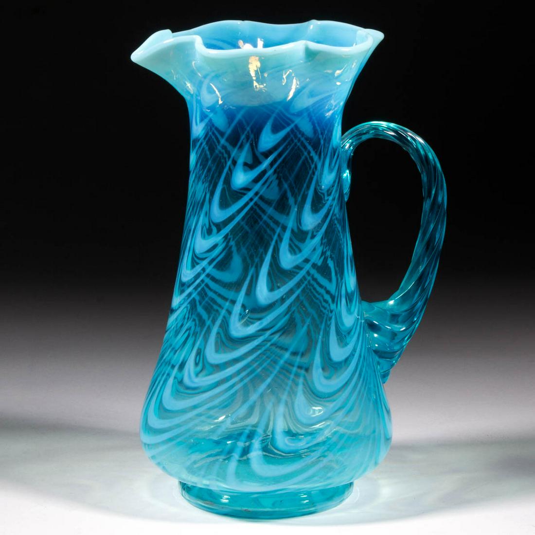 BLOWN TWIST WATER PITCHER (1 of 1)