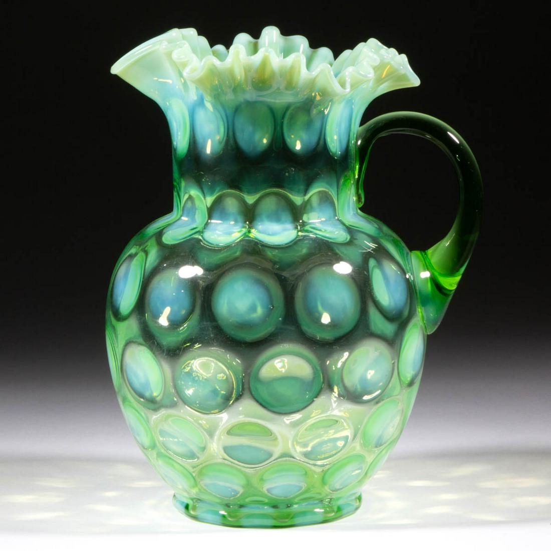 COINSPOT OPALESCENT WATER PITCHER (1 of 1)