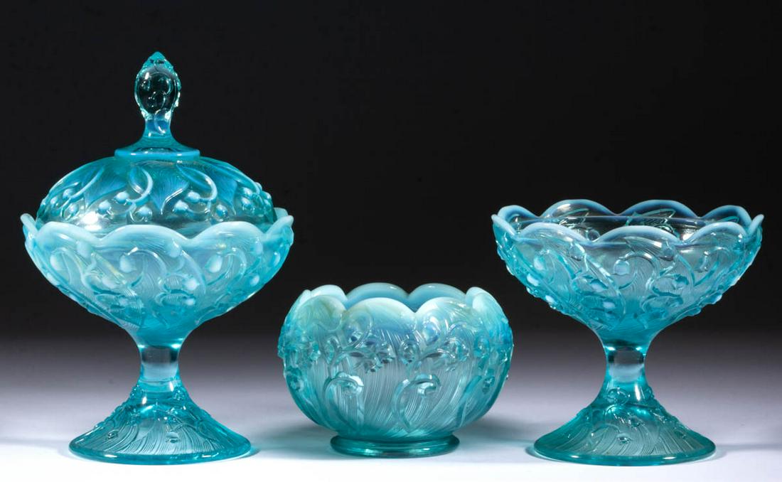 FENTON LILY-OF-THE-VALLEY OPALESCENT GLASS ARTICLES, (1 of 1)