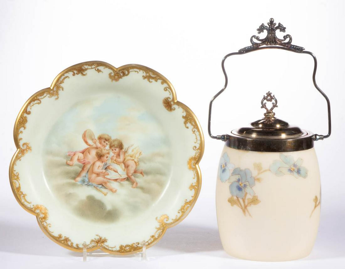 ASSORTED OPAQUE ENAMEL-DECORATED ARTICLES, LOT OF TWO (1 of 1)