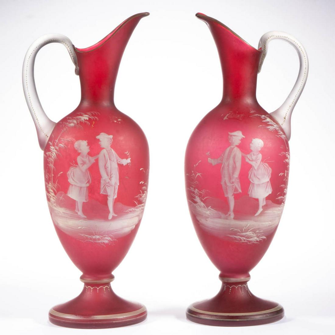 VICTORIAN MARY GREGORY (SO-CALLED) DECORATED SATIN (1 of 1)