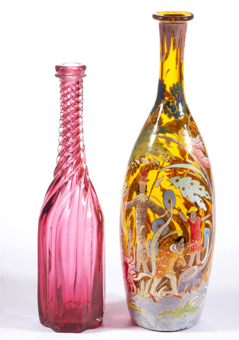 ASSORTED GLASS BOTTLES, LOT OF TWO (1 of 2)