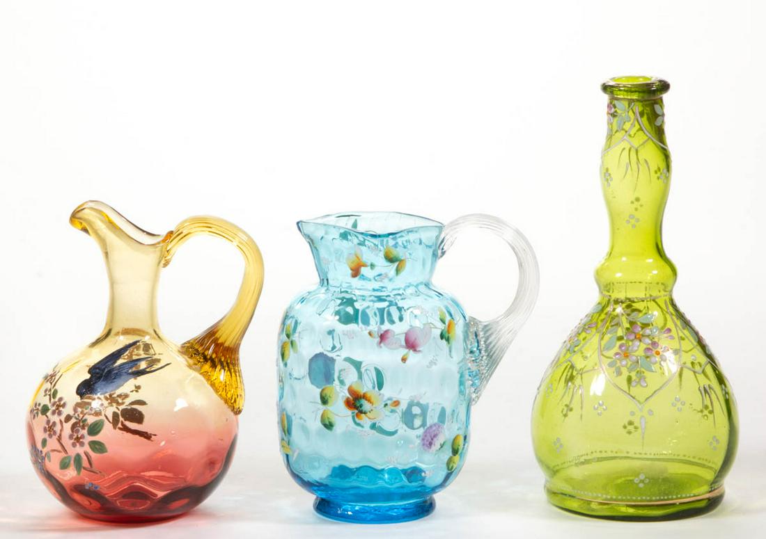 ASSORTED VICTORIAN ENAMEL-DECORATED ARTICLES, LOT OF (1 of 1)