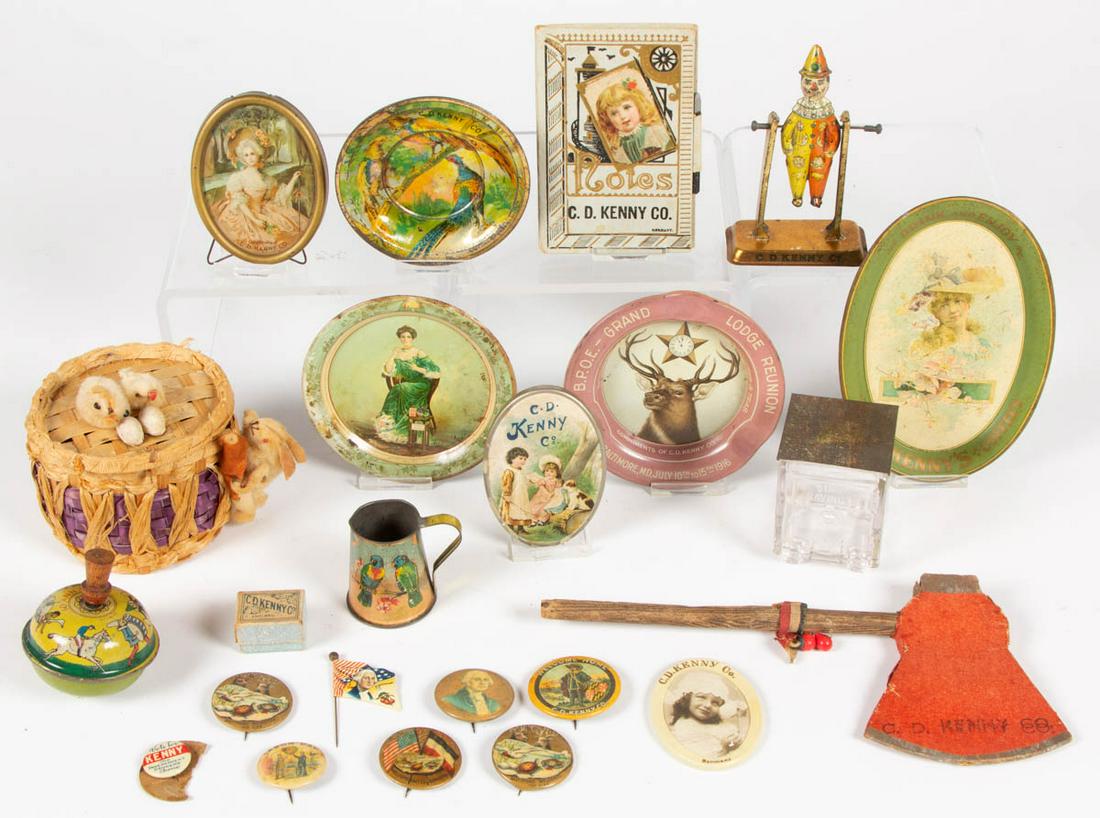 VINTAGE C. D. KENNY ADVERTISING ARTICLES, LOT OF 23 (1 of 3)