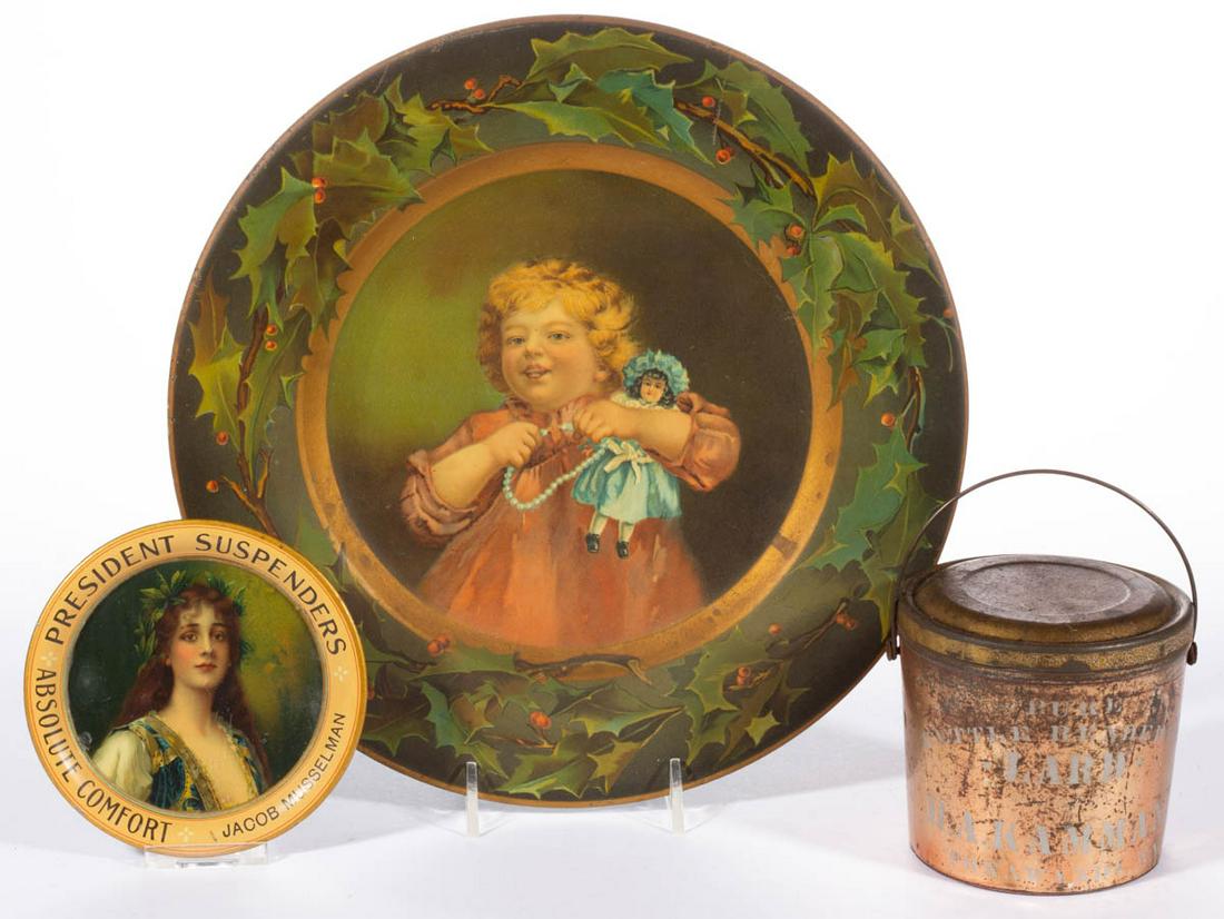 ASSORTED SHEET-IRON / TIN COUNTRY STORE ADVERTISING (1 of 2)