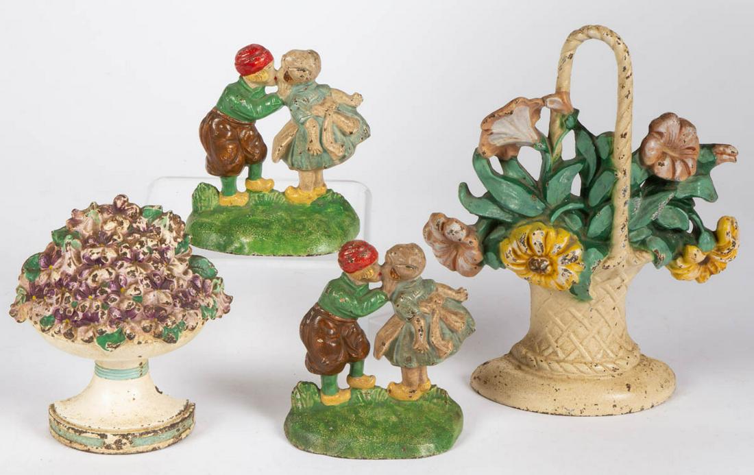 ASSORTED HUBLEY CAST-IRON FIGURAL DOORSTOPS AND (1 of 2)