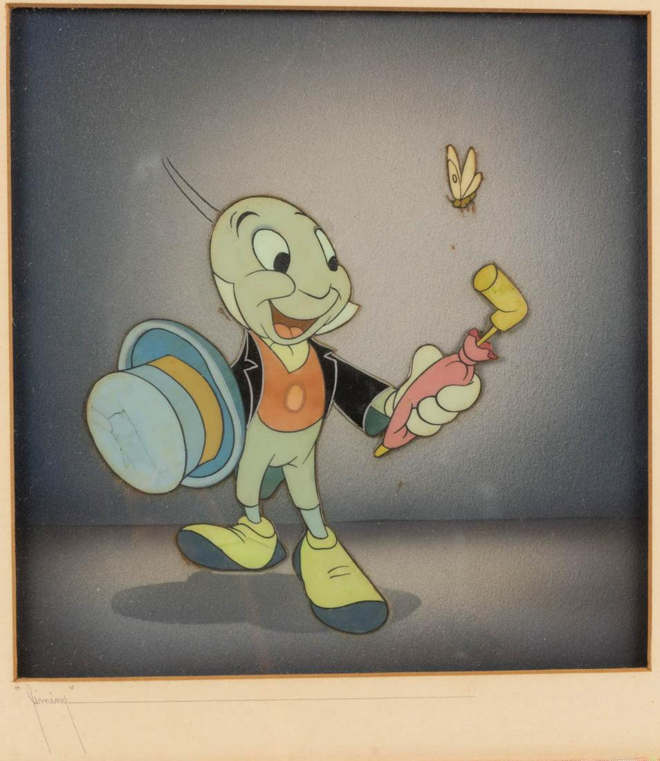 DISNEY JIMINY CRICKET ORIGINAL ANIMATION CELL (1 of 3)