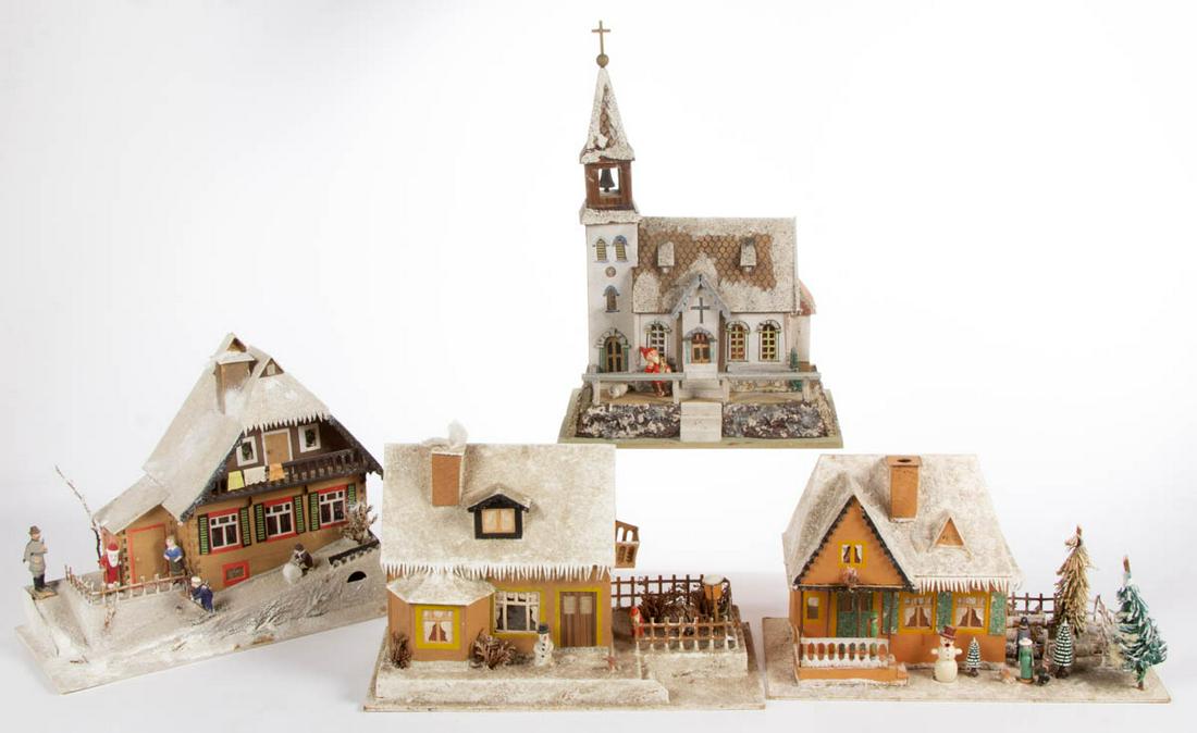 VINTAGE GERMAN CHRISTMAS / HOLIDAY CANDLE HOUSES, LOT (1 of 5)