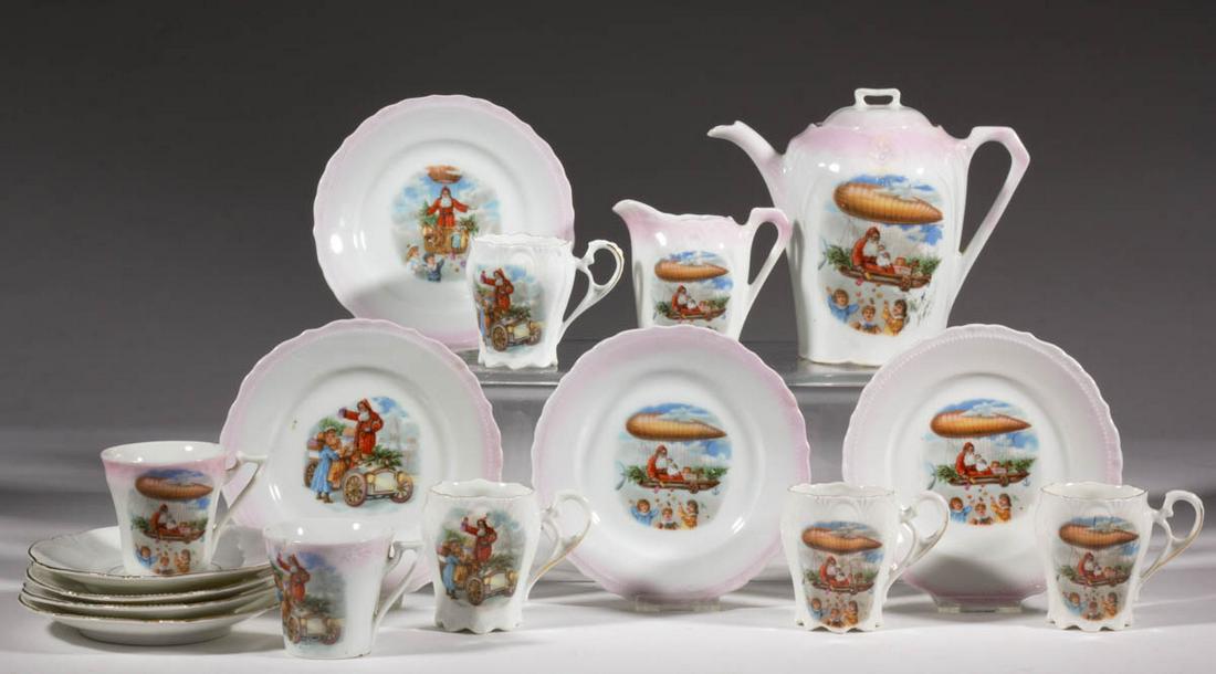 GERMAN PORCELAIN CHRISTMAS SAINT NICHOLAS / SANTA CLAUS (1 of 1)