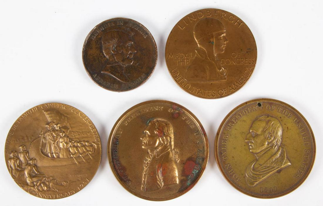 ASSORTED AMERICAN HISTORICAL BRONZE MEDALS / (1 of 2)