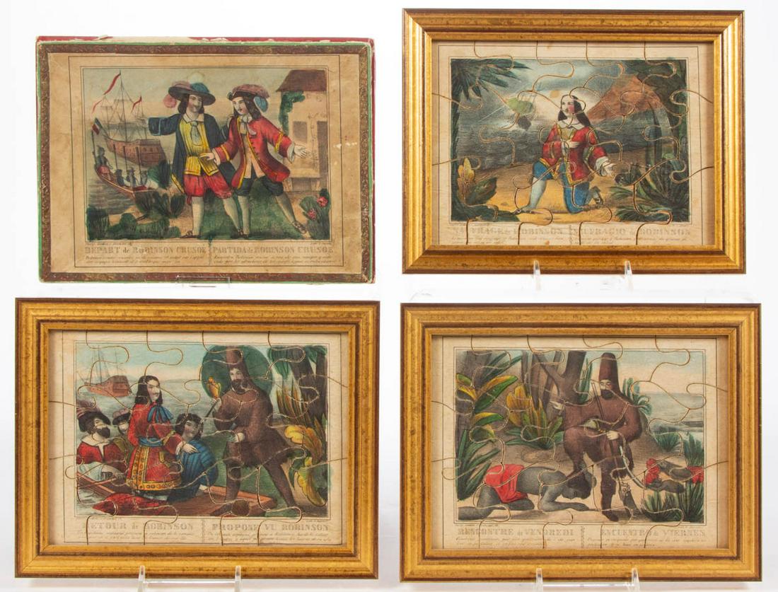 ASSORTED FRENCH ROBIN CRUSOE AND OTHER JIGSAW PUZZLES, (1 of 1)