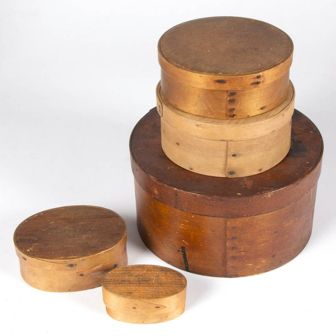 ASSORTED AMERICAN BENTWOOD PANTRY BOXES, LOT OF FIVE (1 of 5)