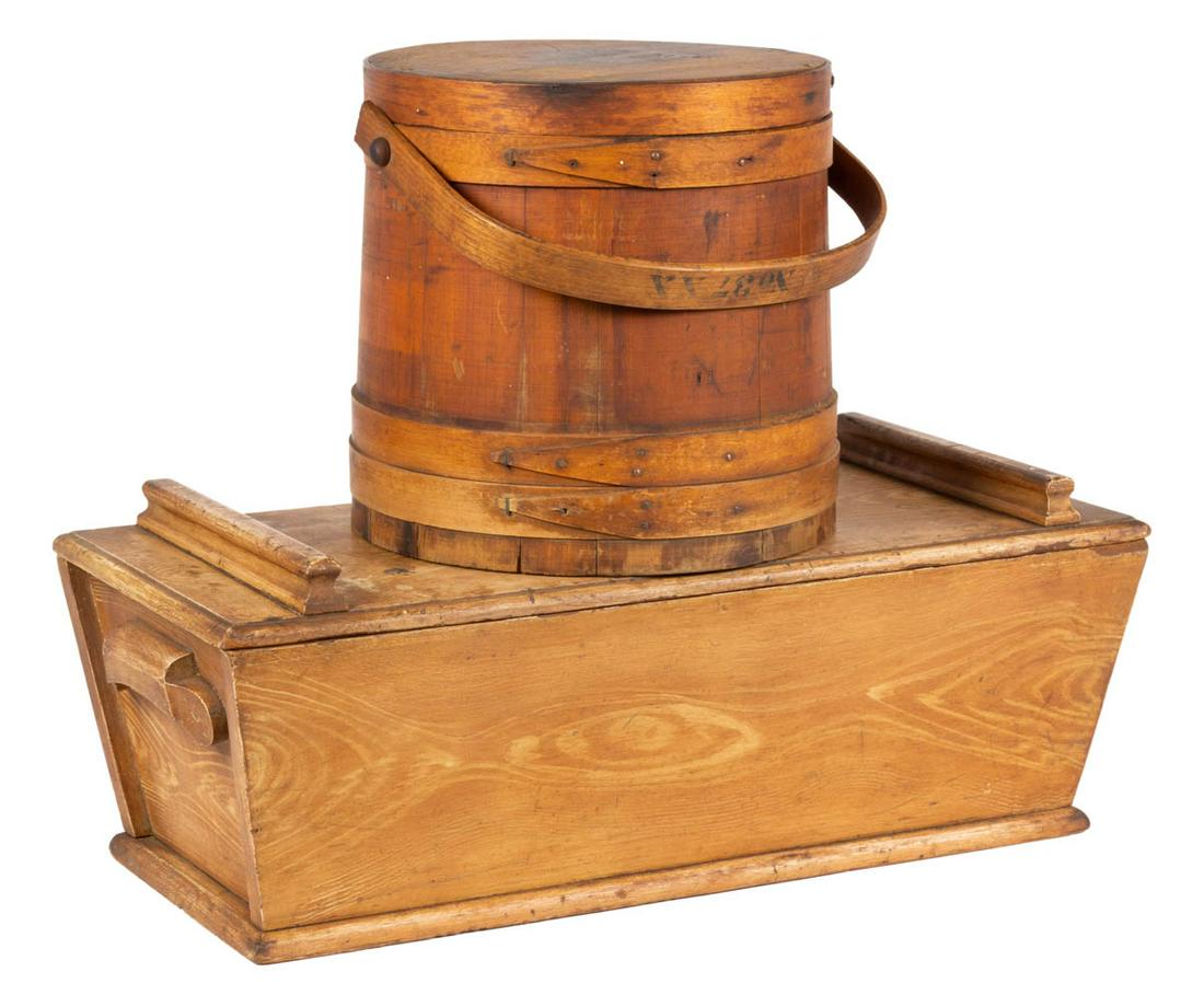 AMERICAN COUNTRY TREEN ARTICLES, LOT OF TWO (1 of 9)