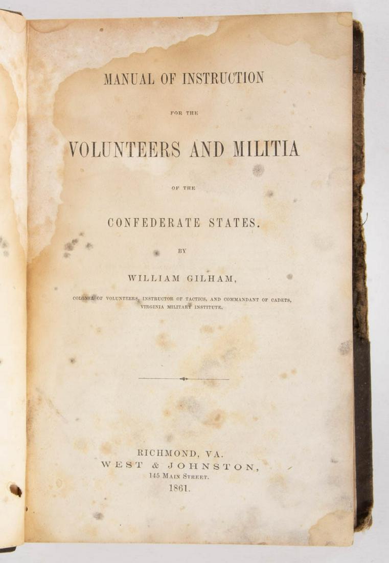 CIVIL WAR MILITIA MANUAL CONFEDERATE IMPRINT VOLUME (1 of 3)