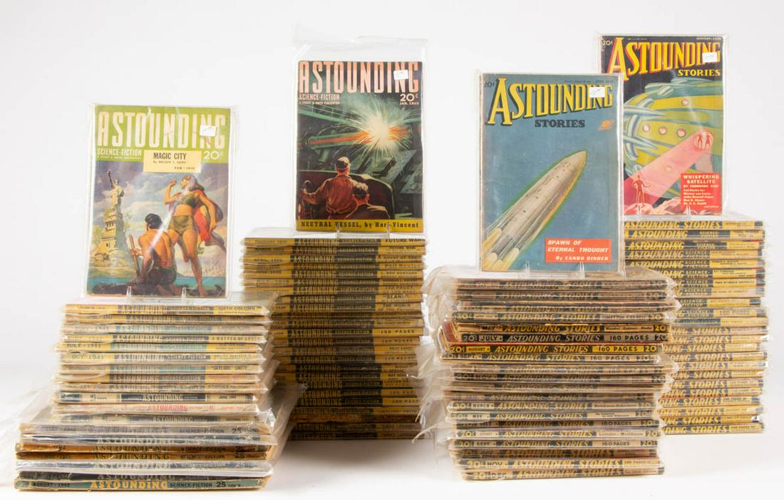 VINTAGE PULP SCIENCE FICTION ISSUES, LOT OF 90 (1 of 1)