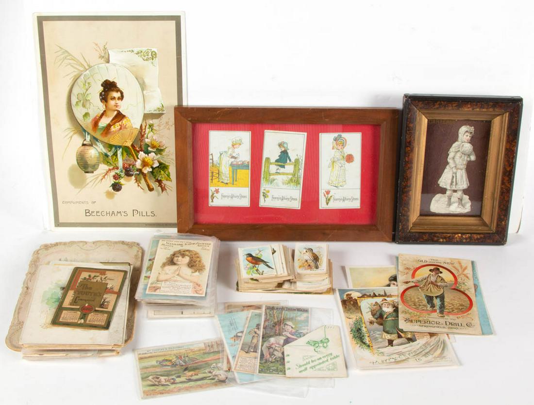 ASSORTED ADVERTISING TRADE CARDS AND RELATED ARTICLES, (1 of 1)