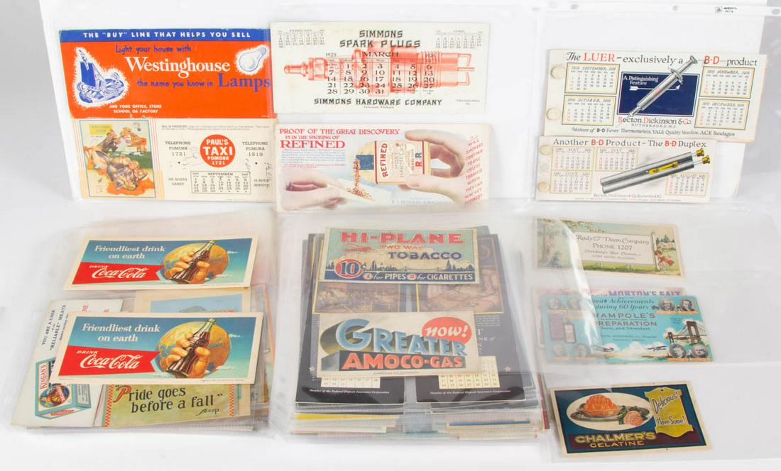 ADVERTISING AND OTHER INK BLOTTERS, UNCOUNTED LOT (1 of 1)