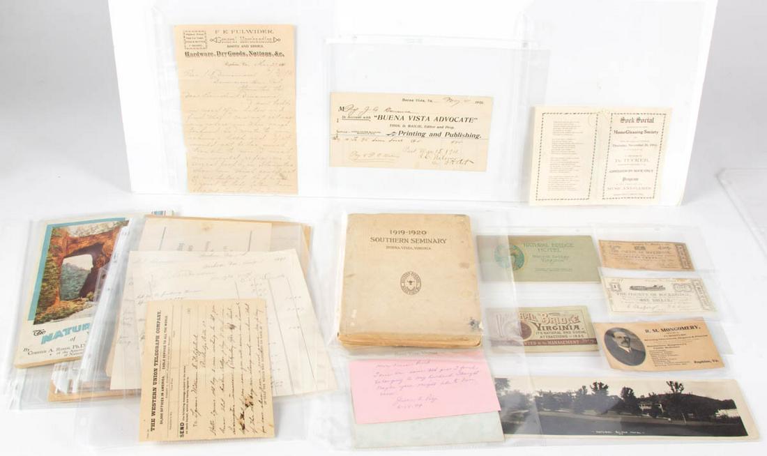 ROCKBRIDGE CO., SHENANDOAH VALLEY OF VIRGINIA EPHEMERA, (1 of 2)