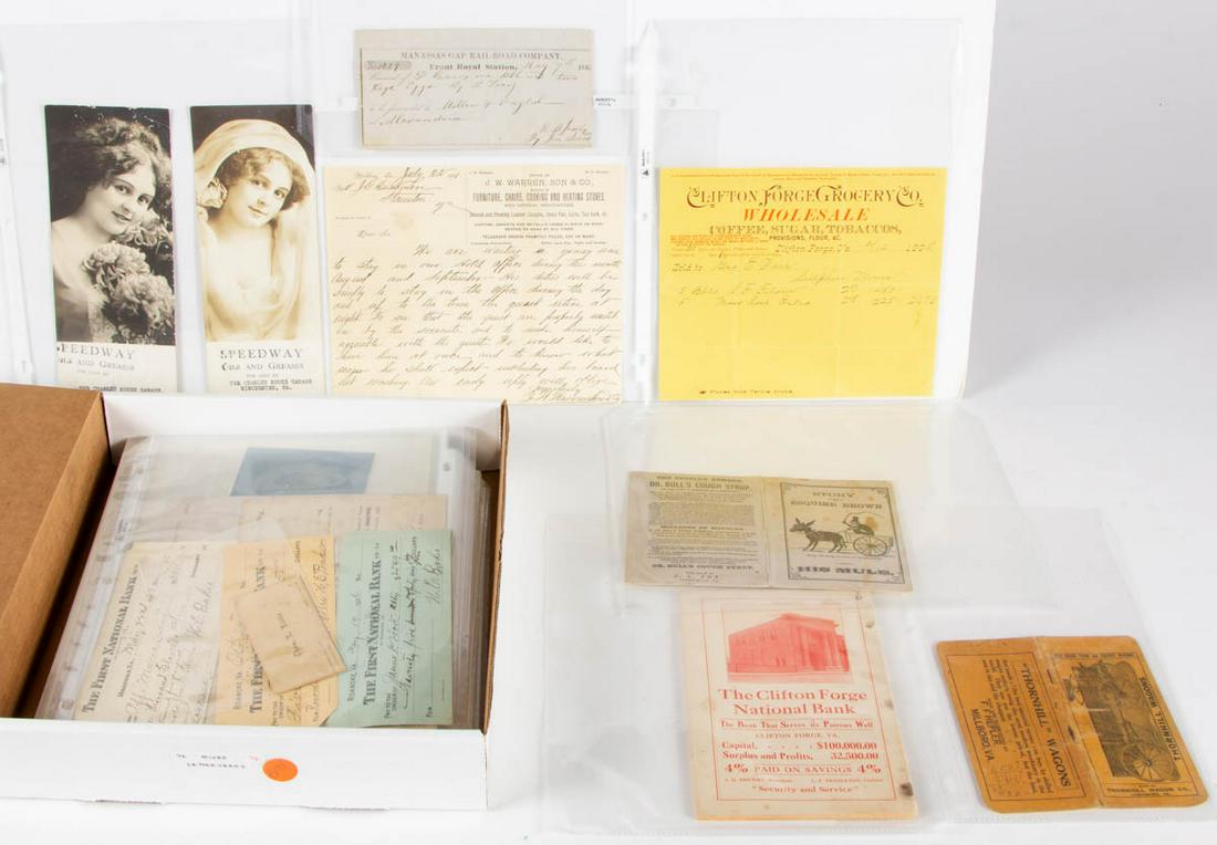 VALLEY OF VIRGINIA ARCHIVAL MATERIAL, UNCOUNTED LOT (1 of 1)