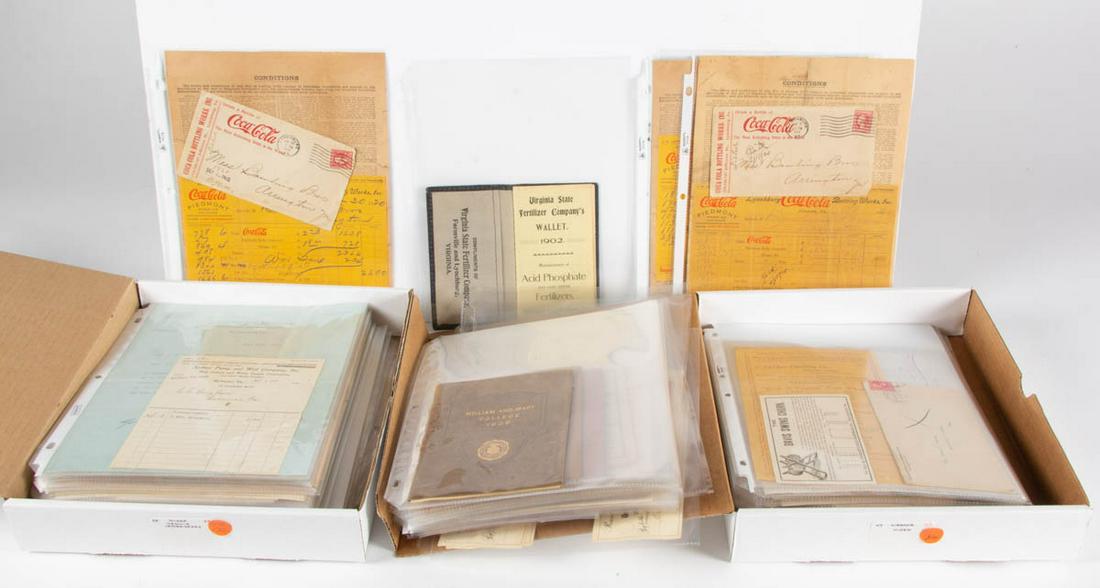 ASSORTED VIRGINIA EPHEMERA, UNCOUNTED LOT (1 of 1)