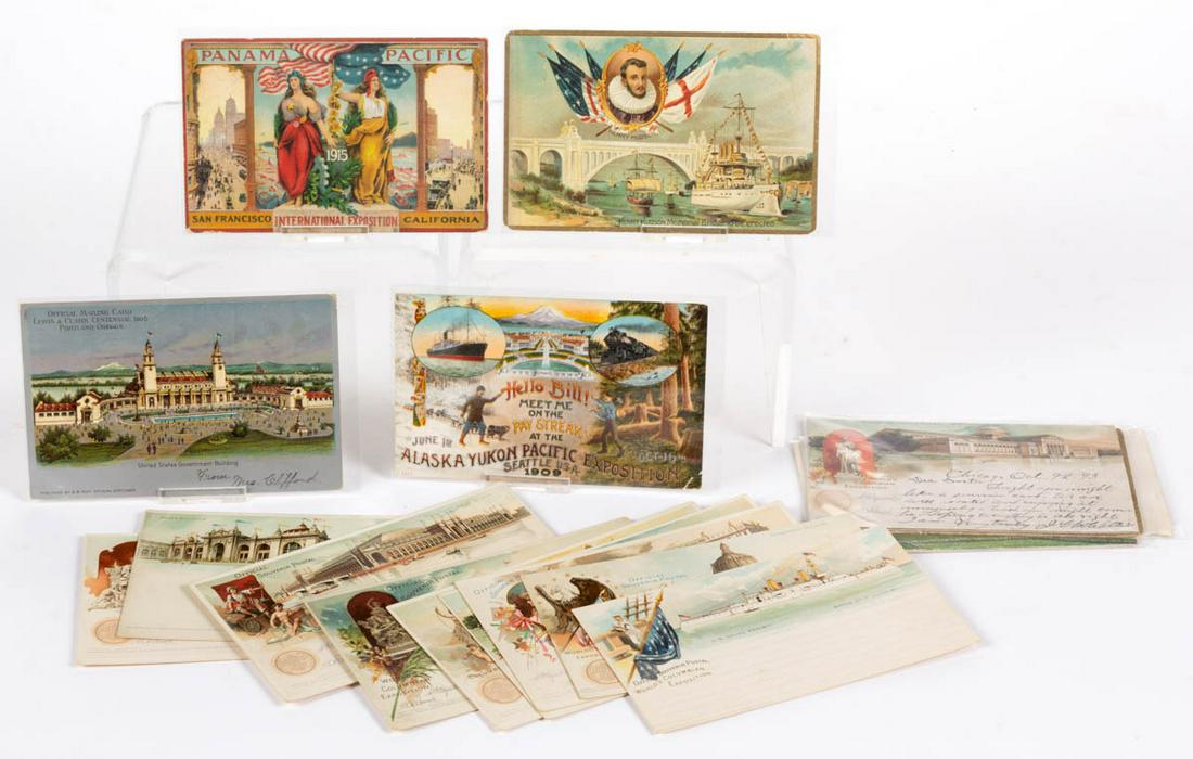 ASSORTED EXPOSITION / WORLD'S FAIR POST CARDS, LOT OF (1 of 1)