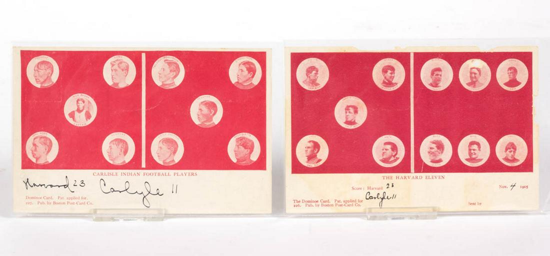 EARLY FOOTBALL POST CARDS, LOT OF TWO (1 of 1)