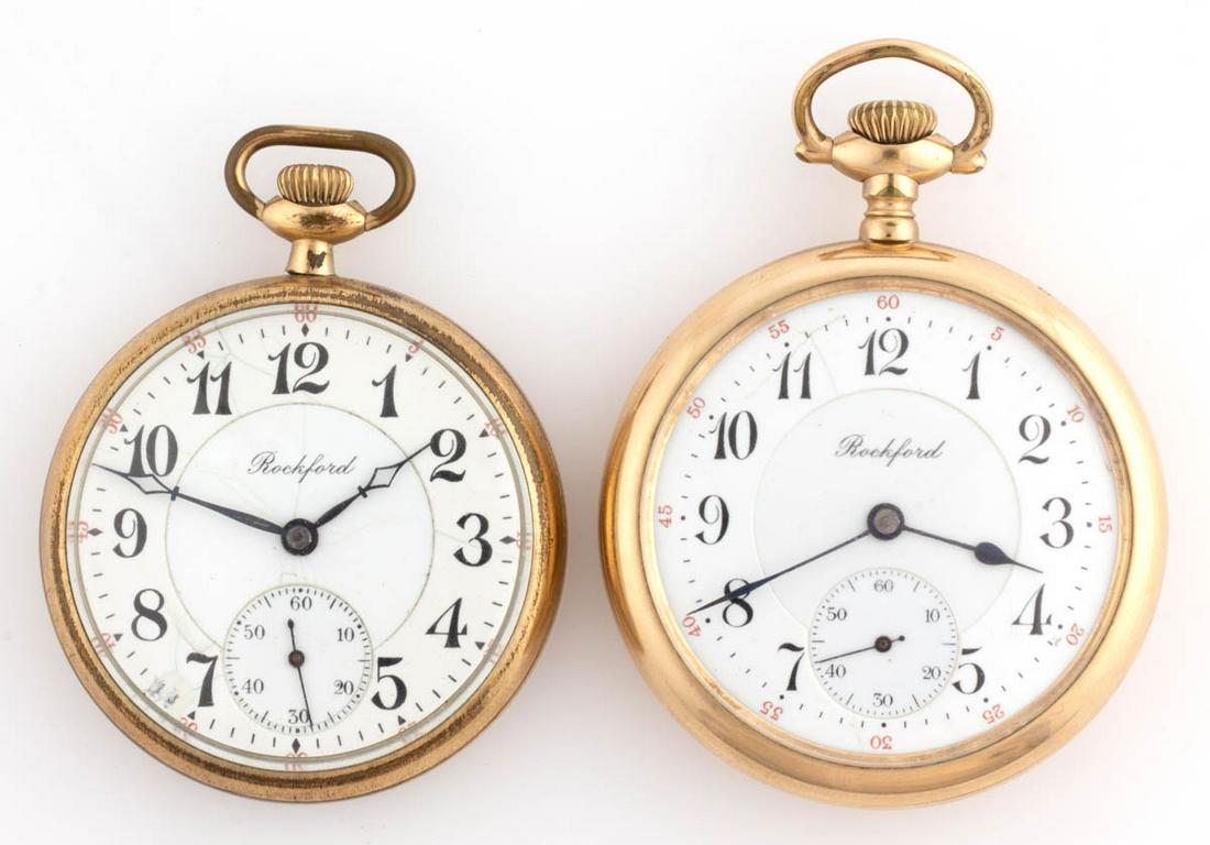 ROCKFORD 21-JEWEL POCKET WATCHES, LOT OF TWO (1 of 3)